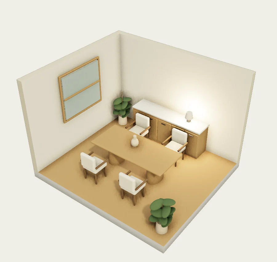 An oak dining room for gathering